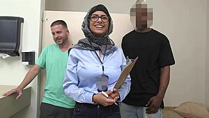 mia khalifa cracks up during handjob bloopers with tony rubino. backstage laughs ensue!