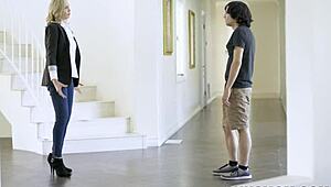 I, uh, made a sexual deal with my mature stepmom Lily James to stop bullying her, ya know?