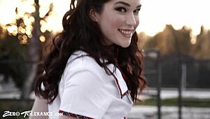 this sexy teen in stockings got her pussy creampied while riding big cock