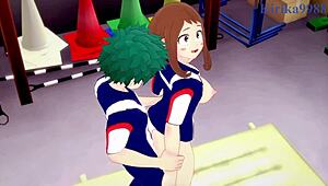 Ochako Uraraka And Izuku Midoriya Have Intense Hentai Sex 😏