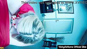 Milf Vicky Vette's Hot Blowjob Ends with Cum in Mouth