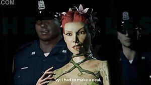 harley quinn gets wild with monster cocks in hentai