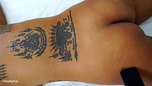 Asian girlfriend enjoys hot wax play and rough spanking