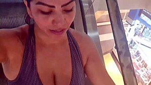 Sweaty Amateur Shares Panties And Feet After Gym Workout