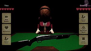 X Roulette 3 Lying on Table for Deep Thrusts