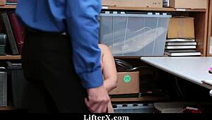 chubby teen gets caught stealing and learns a hard lesson in the garage 😏