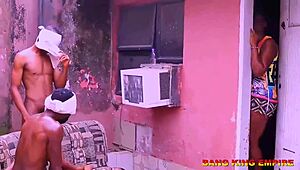 Naughty college babes get fucked hard in public