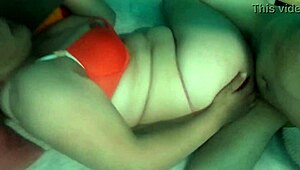 Amateur emo MILF gets bent over for a hot casero threesome