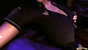 3D CARTOON BLOWJOB on BIG COCK!!