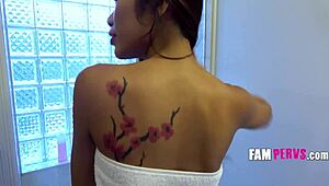 Irresistible Asian Stepdaughter Vina Sky Seduces Stepdad! No Holding Back!