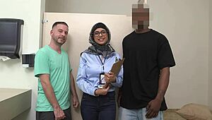 Mia Khalifa's big tits and cock handling bloopers