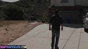 seductive babe MASSAGES cock in bath, TEASING before BLOWJOB