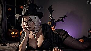 Spooky Granny Posing for Halloween in 3D AI Art
