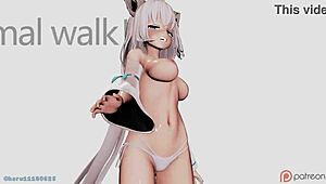 Fubuki's Emotions Surge During Rhythm Walking In Uncensored Hentai