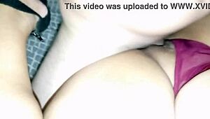 Seducing Him With Red Lingerie For Dirty Slaps And Ass Riding