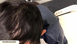 dude, this gay blowjob in the construction toilet is wild 😏