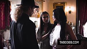 perv priest shares his cock with two nympho lesbians spencer bradley and mona azar