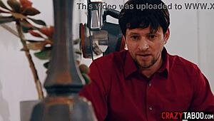 hey, sexy milf nanny riley jacobs got stuck and fucked during cleaning