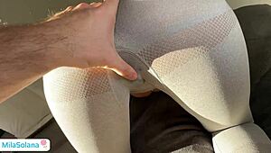 Horny Step Sister Wants Yoga Pants Ripped And Tight Pussy Fucked