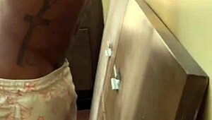 Skinny twink gets a hot gay service in the garden
