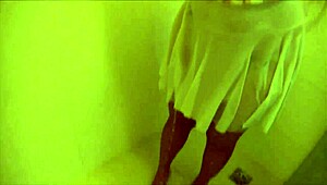 Brazilian Slave Bathes in Shower Bondage