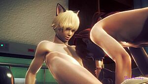 Asuka femboy swallows all that cum 😏