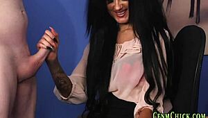 Cfnm office brit gets facial