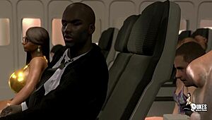 Things getting wild with Ms. Jiggles on this flight