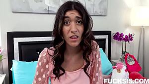 giving aubry a hand while she sucks my cock