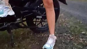 Latina Shows Big Tits And Pussy Outdoors