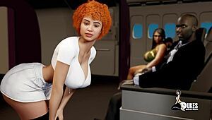 Things getting wild with Ms. Jiggles on this flight