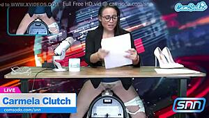 News Anchor Carmela Clutch Shocks With Live Orgasm on Air During Broadcast