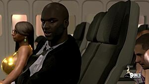 Things getting wild with Ms. Jiggles on this flight