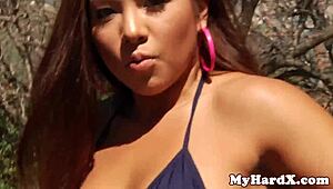 kinky tattooed asian chick gets her ass roughly fucked with hair pulling