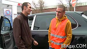 homosexual dude delivers intense anal licking in naughty game contest