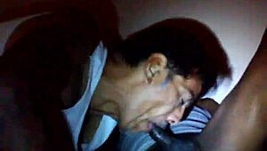 Cpdcr3 sucks on a big black cock, focusing on the monster cock in gay sucking scene