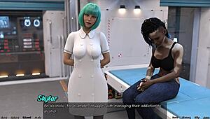 Rejected by the hot doctor in a hospital in the cartoon porn series Stranded in Space