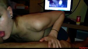 european teen with small tits loves close-up anal penetration and ass licking