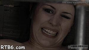 fastened up chick waits lustily for rough femdom action 😈