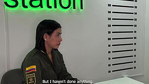 Hairy pussy cop gets creampied in unexpected police encounter