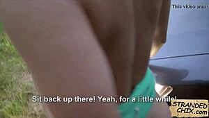 Young beauty Jenny Dark's public POV blowjob experience