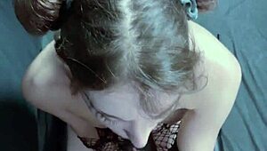 POV Perfect Goth Girlfriend Kneels, Sucks Cock, Ruins Makeup with Massive Facial