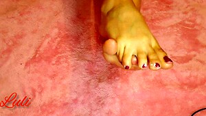 I pamper my feet with a luxurious massage