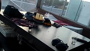 Watch This Latina's Big Tits Bounce During Intense Assfucking On The Balcony!