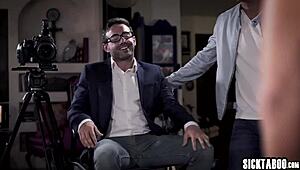 This confused busty MILF got USED by a group of twisted guys!