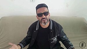 brunette with big tits deepthroats cock doggystyle