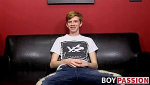 Small 18+ guy gropes his huge penis