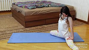 i love yoga pants sweetie plum russian teen brunette workout 😘