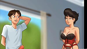 Summertime Saga church milf caught fucking herself with police baton in wild game