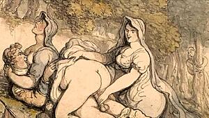 Vintage erotic drawings with classic charm